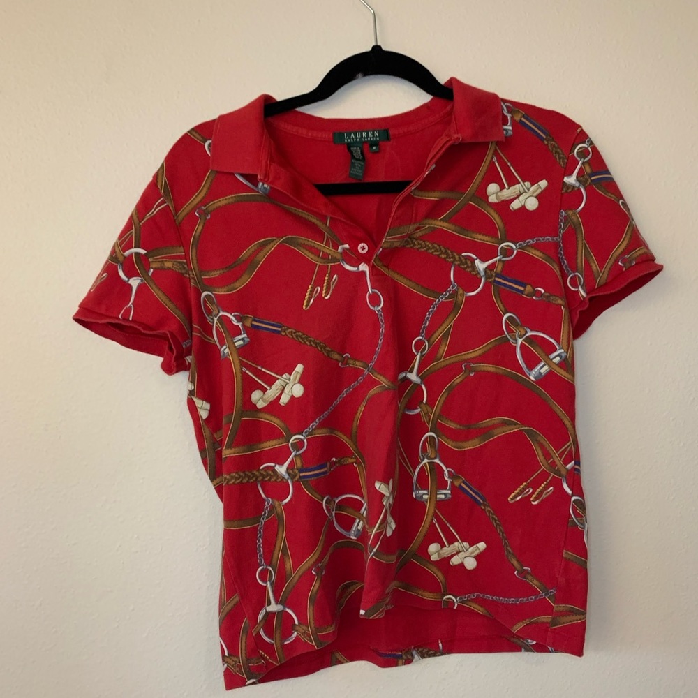 Vintage Ralph Lauren cropped polo tee